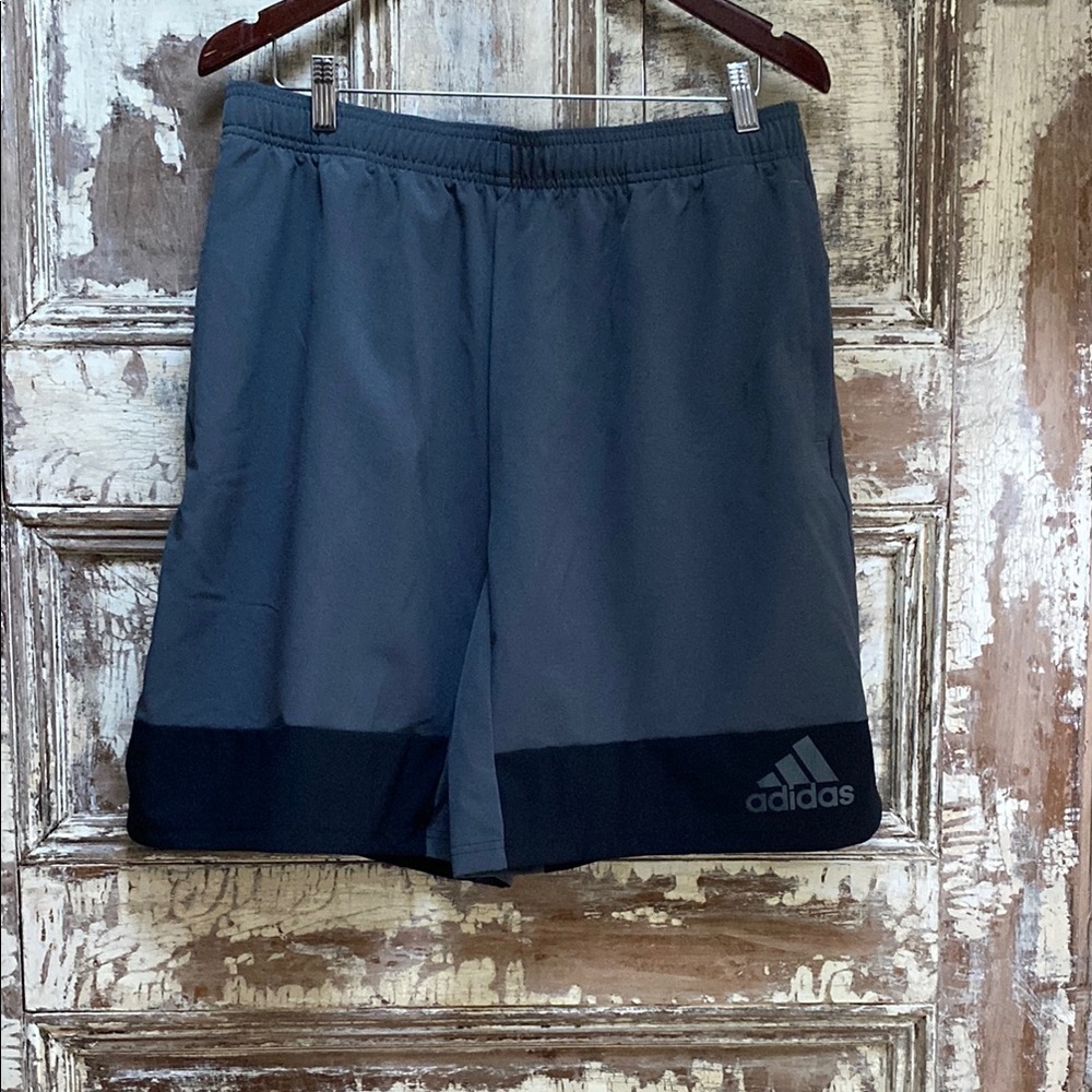 Adidas Athletic Gray and Black Basketball Shorts - Picture 2 of 9